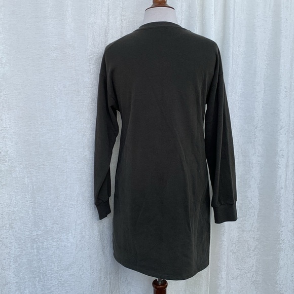 Zara Trafaluc Army Green Camo Pocket Sweatshirt Dress - Picture 8 of 13